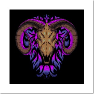 Urial Skull Posters and Art